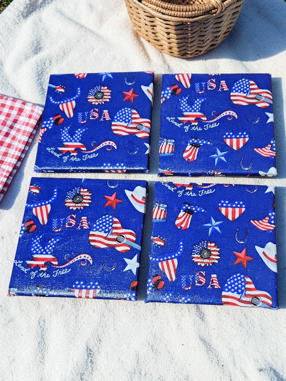 Patriotic Coaster Set - Picture 2 of 2